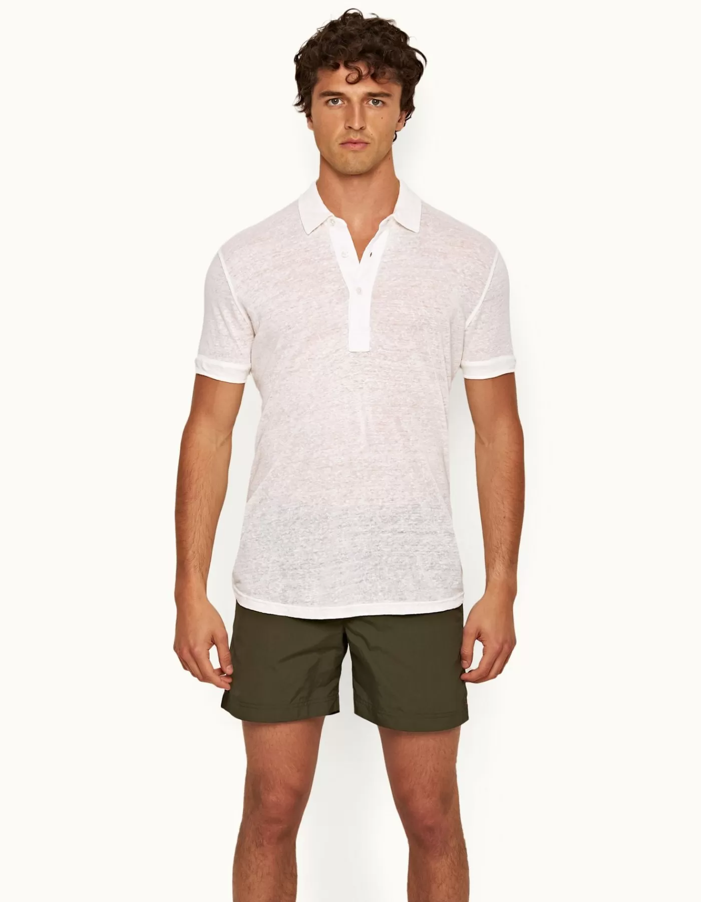 Shop Sebastian Linen Hommes Polos